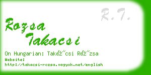 rozsa takacsi business card